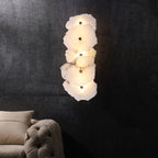 Wall Lamp | Alabaster Flower Shade & Warm LED | 1–9 Heads