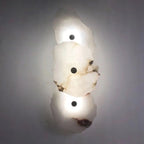 Wall Lamp | Alabaster Flower Shade & Warm LED | 1–9 Heads
