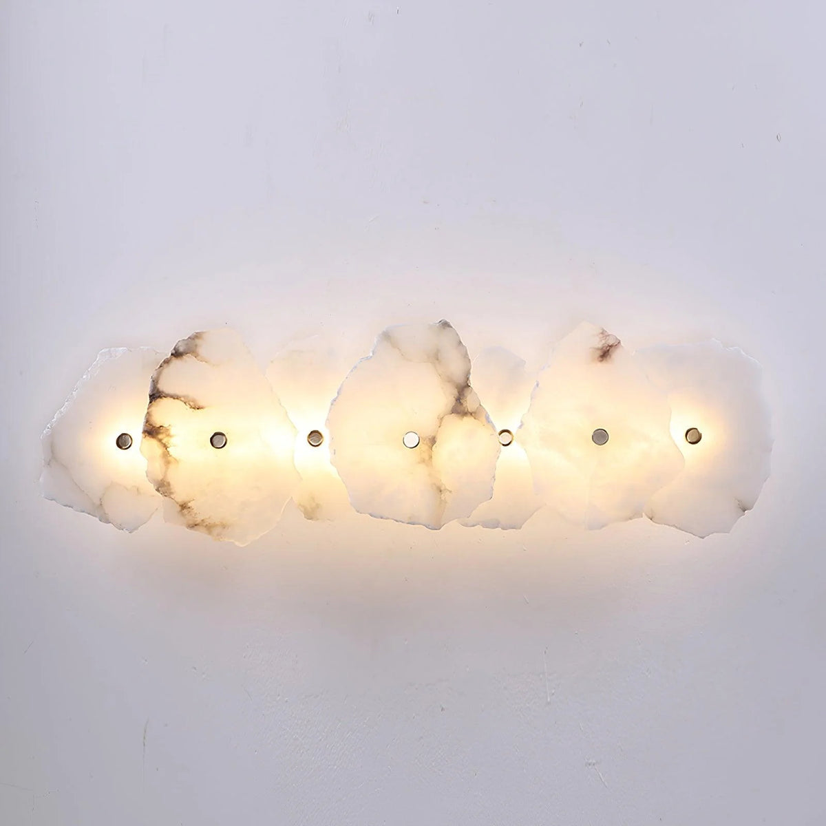 Wall Lamp | Alabaster Flower Shade & Warm LED | 1–9 Heads