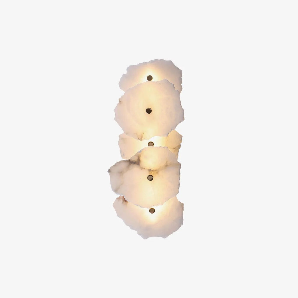 Wall Lamp | Alabaster Flower Shade & Warm LED | 1–9 Heads