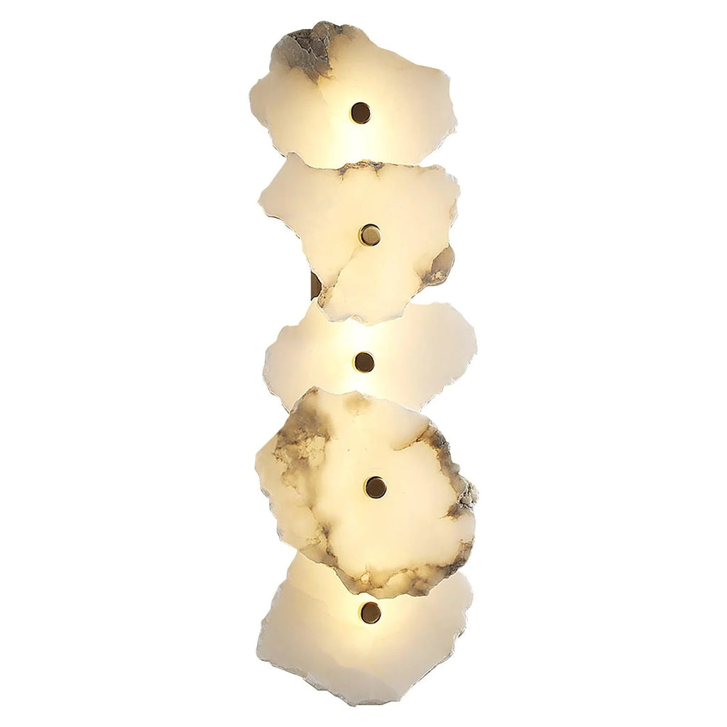Wall Lamp | Alabaster Flower Shade & Warm LED | 1–9 Heads