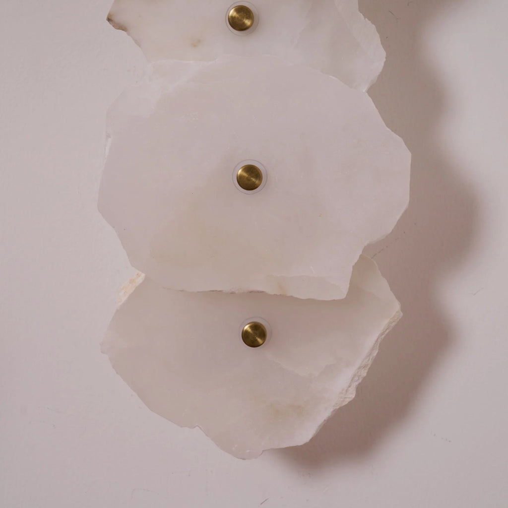 Wall Lamp | Alabaster Flower Shade & Warm LED | 1–9 Heads
