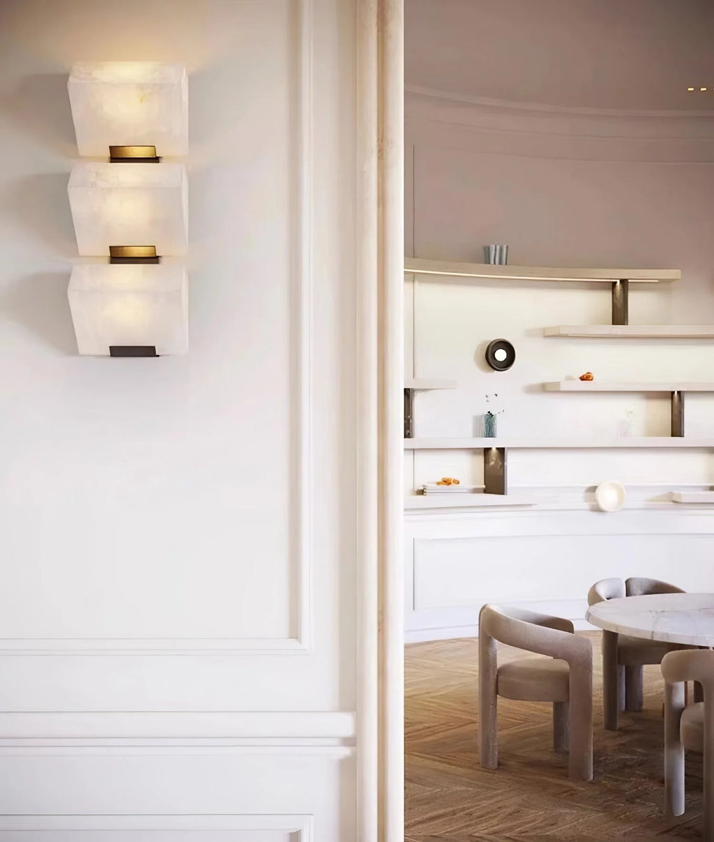 Wall Lamp | Alabaster & Metal Integrated LED | 1–4-Light Options