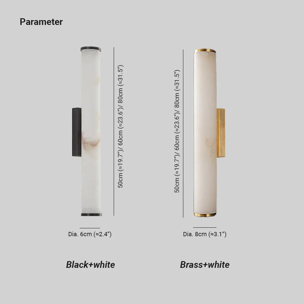 Wall Lamp | Brass Frame & Alabaster Shade | Triac Dimmable