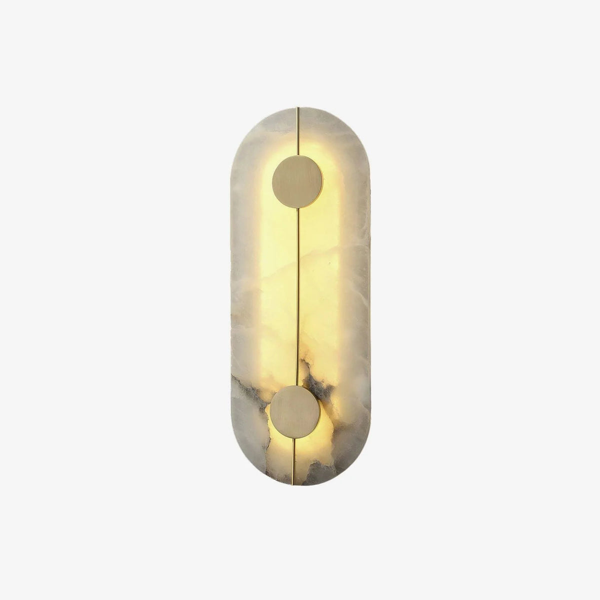 Wall Light | Alabaster & Brass Integrated LED