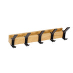 Wall-Mounted Coat Rack with Movable Double Hooks