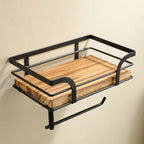 Wall-Mounted Shelf | Built-In Paper Holder & Space-Saving