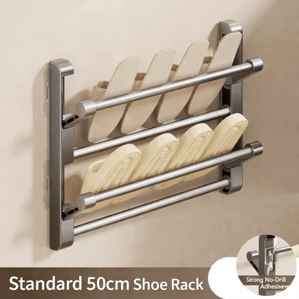 Wall-Mounted Shoe Rack | Integrated Drainage & Space-Saving