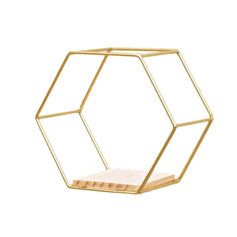 Wall Shelf | Hexagonal Geometric Design & Easy Mounting