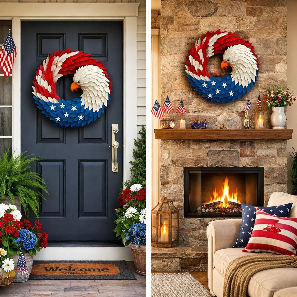 Wall Wreath with Eagle Design