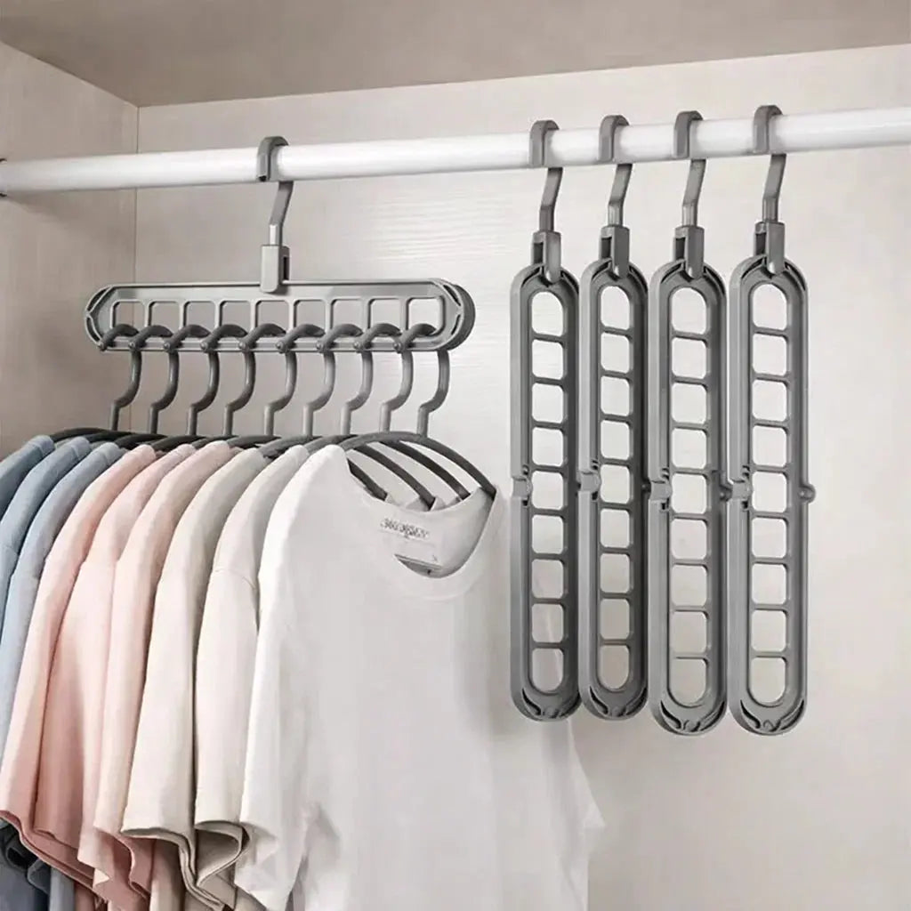 Wardrobe Organizer with Cascading Hangers