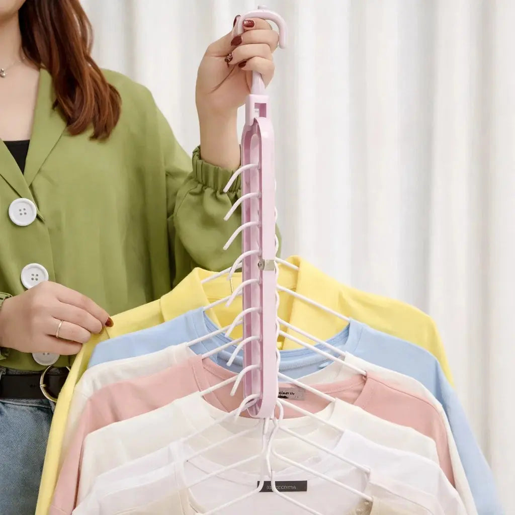 Wardrobe Organizer with Cascading Hangers