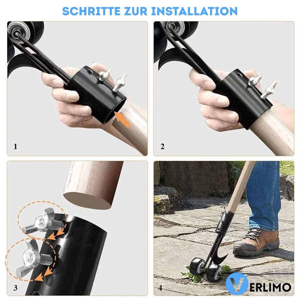 Weed Puller | Rolling Cutting Head & Ergonomic Long Handle