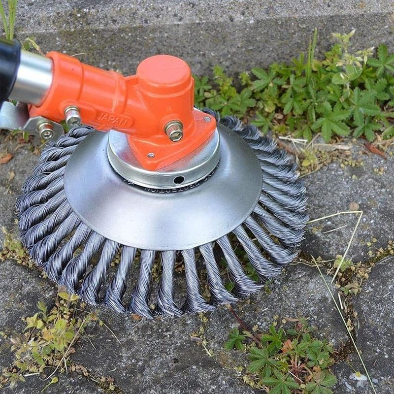 Weed Trimmer Attachment | 36 Braided Carbon Steel Heads | Fits Most Trimmers
