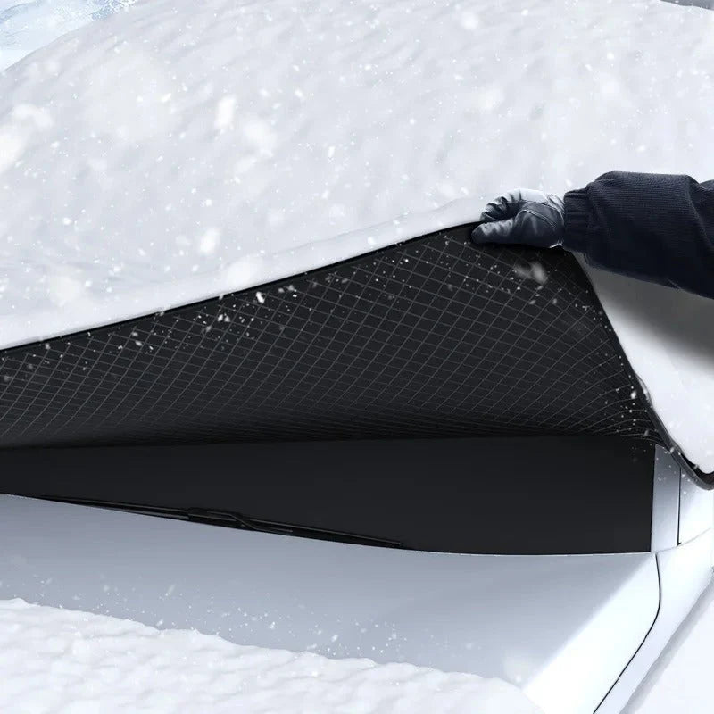 Windshield Snow Cover with Built-In Magnets