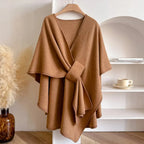 Women's Shawl Coat | Soft Acrylic Windproof & Insulating