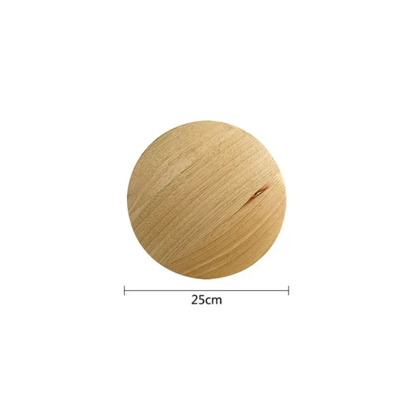 Wood Wall Lamp | Scandinavian Energy-Efficient LED & Linen Shade | 21 x 25 cm