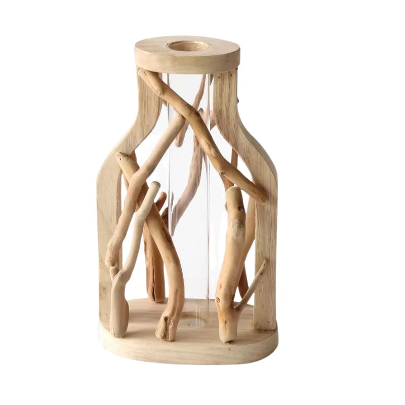 Wooden Vase | Branch-Inspired Bamboo & Wood