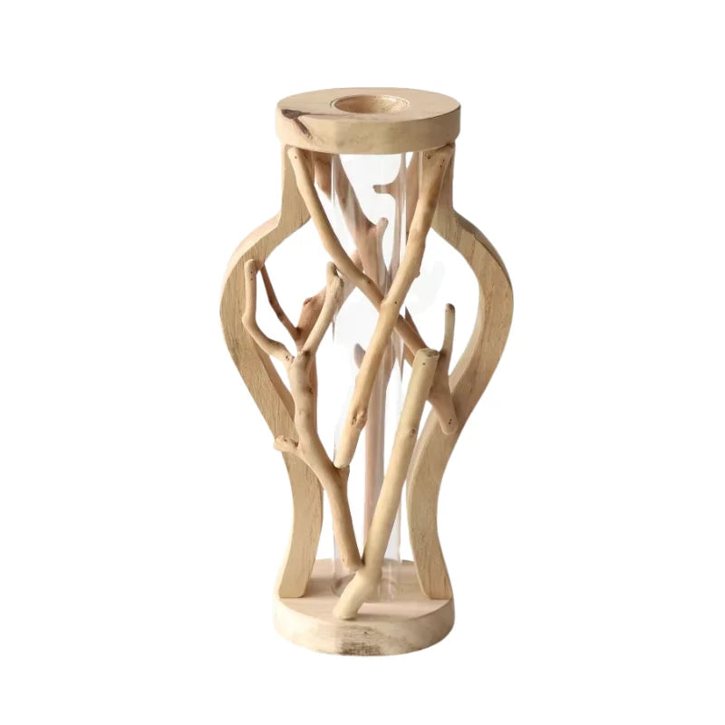 Wooden Vase | Branch-Inspired Bamboo & Wood