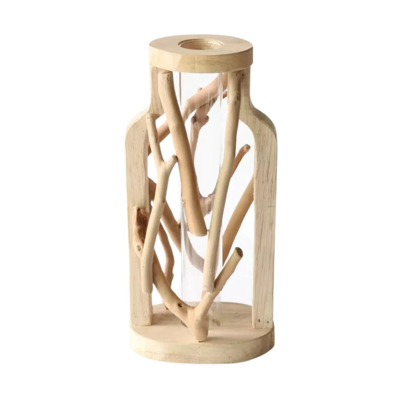 Wooden Vase | Branch-Inspired Bamboo & Wood