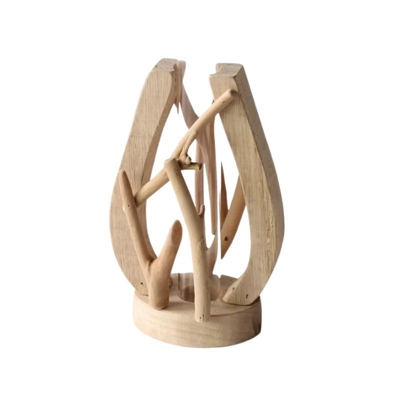 Wooden Vase | Branch-Inspired Bamboo & Wood