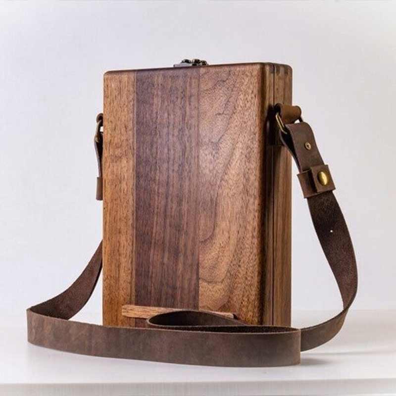 Writing Box | Walnut Finish & Leather Cover | A5